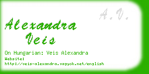 alexandra veis business card
